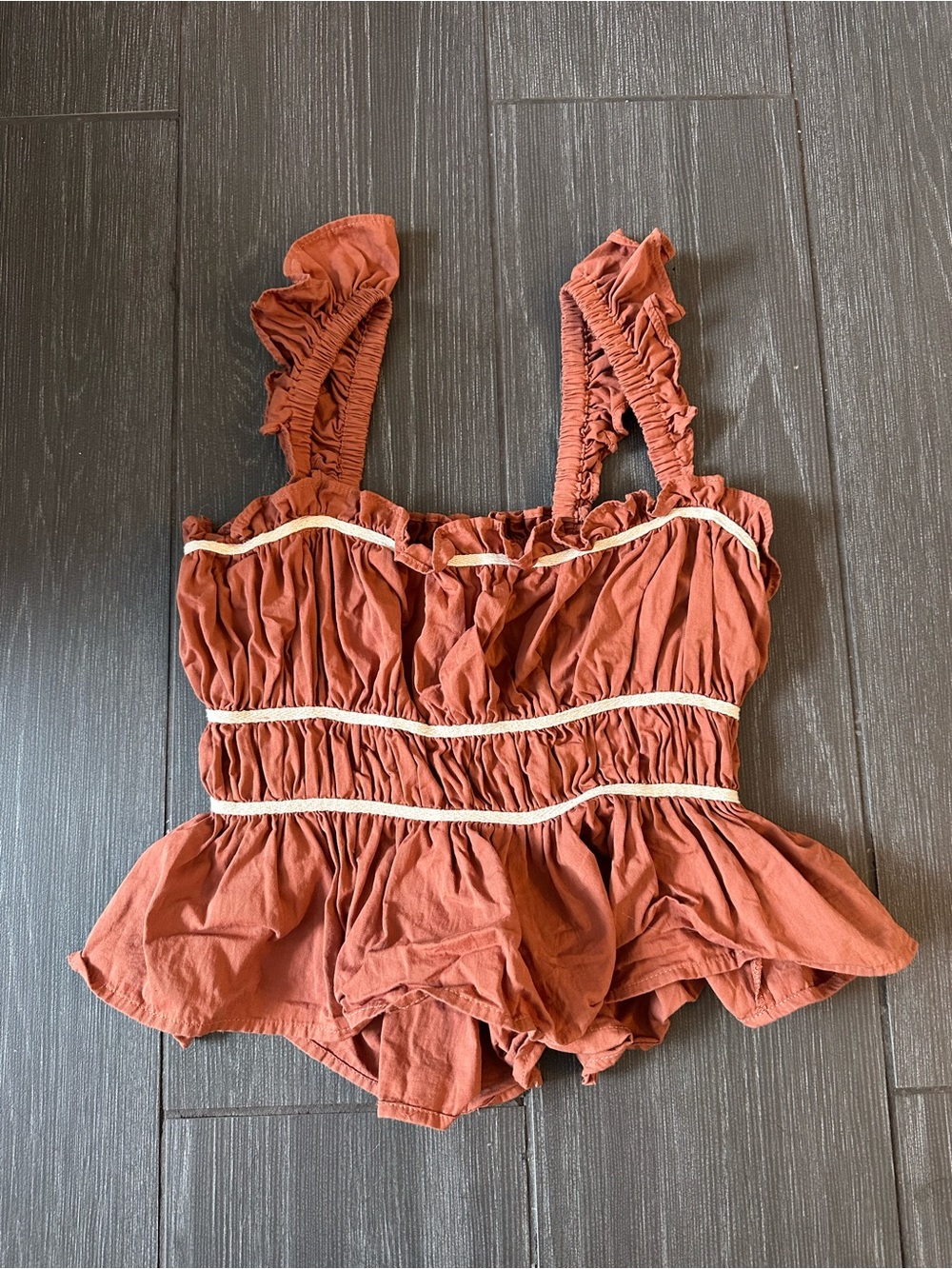 Orange Flowy Top